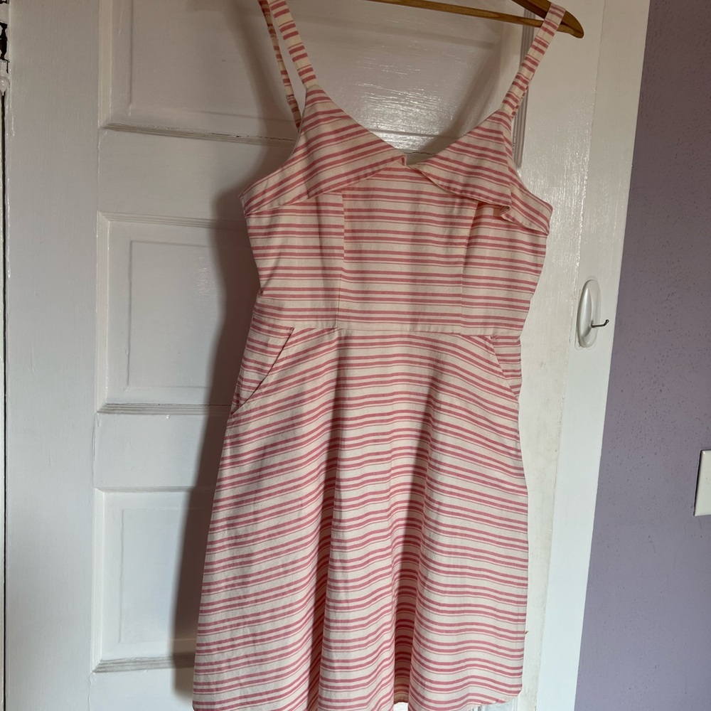 Francesca’s Candy Striped Pink and White Sun Dress